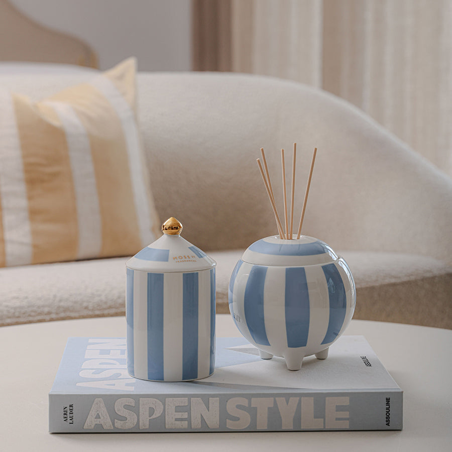 Moss St Juniper Berry and Citrus Spritz large diffuser, styled photo