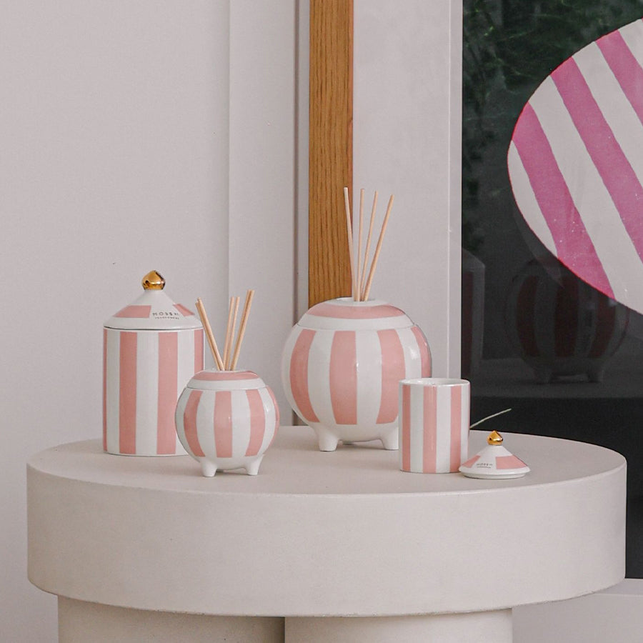 Moss St Raspberry, Honey and Musk diffuser, styled photo