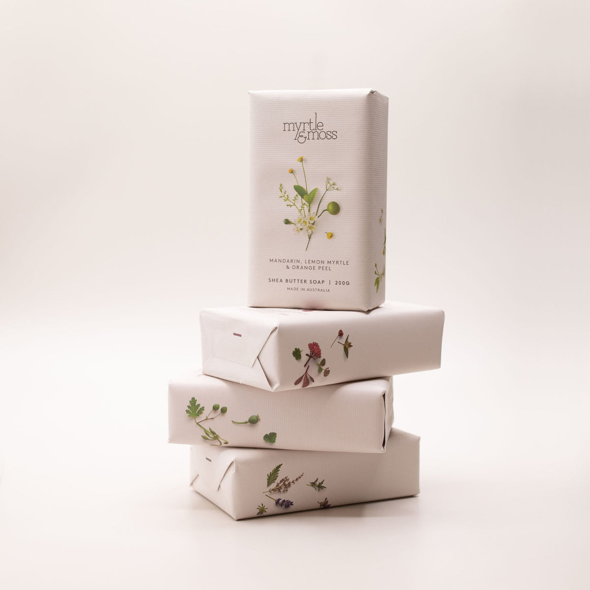Myrtle & Moss Mandarin Shea Butter Soap wrapped