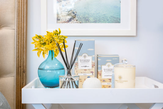Wavertree and London Beach candle, styled shot