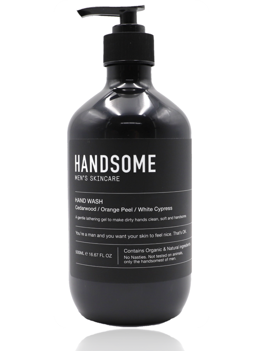 Handsome Men's Skincare body wash bottle, front of pack