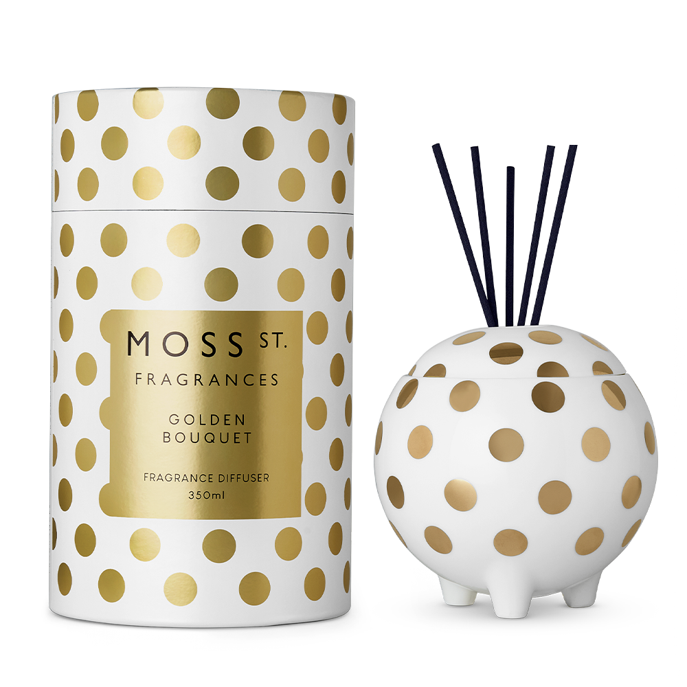 Moss St Golden Bouquet ceramic large diffuser 350ml product photo