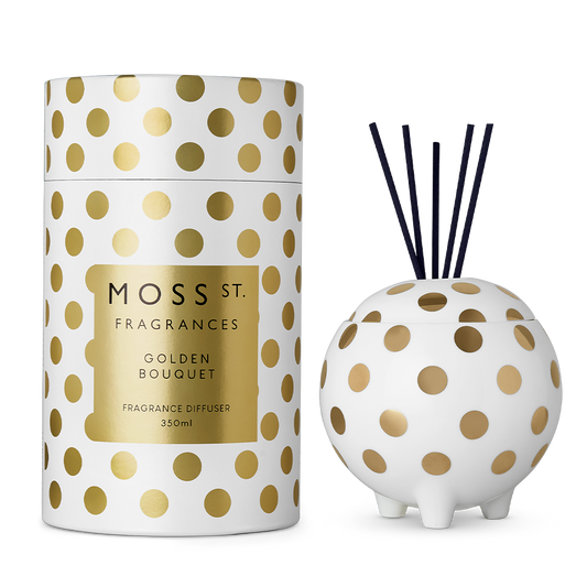 Moss St Golden Bouquet ceramic large diffuser 350ml product photo