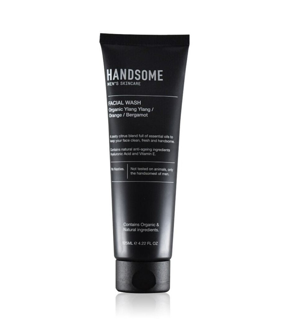 Handsome Men's Skincare Facial Wash 125ml bottle, front view