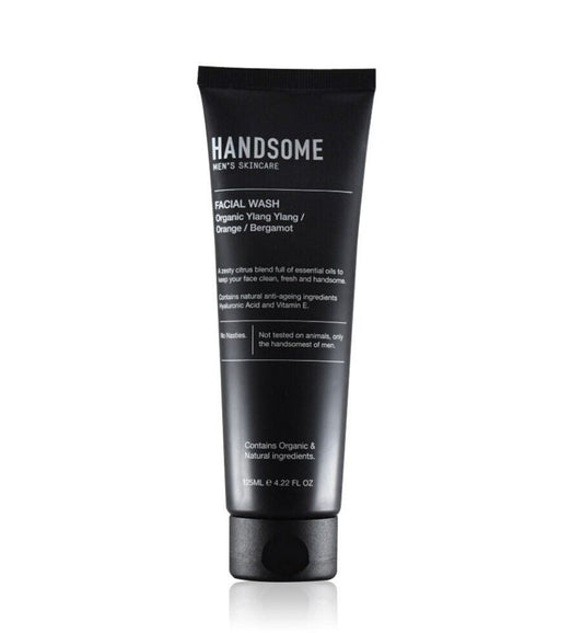 Handsome Men's Skincare Facial Wash 125ml bottle, front view