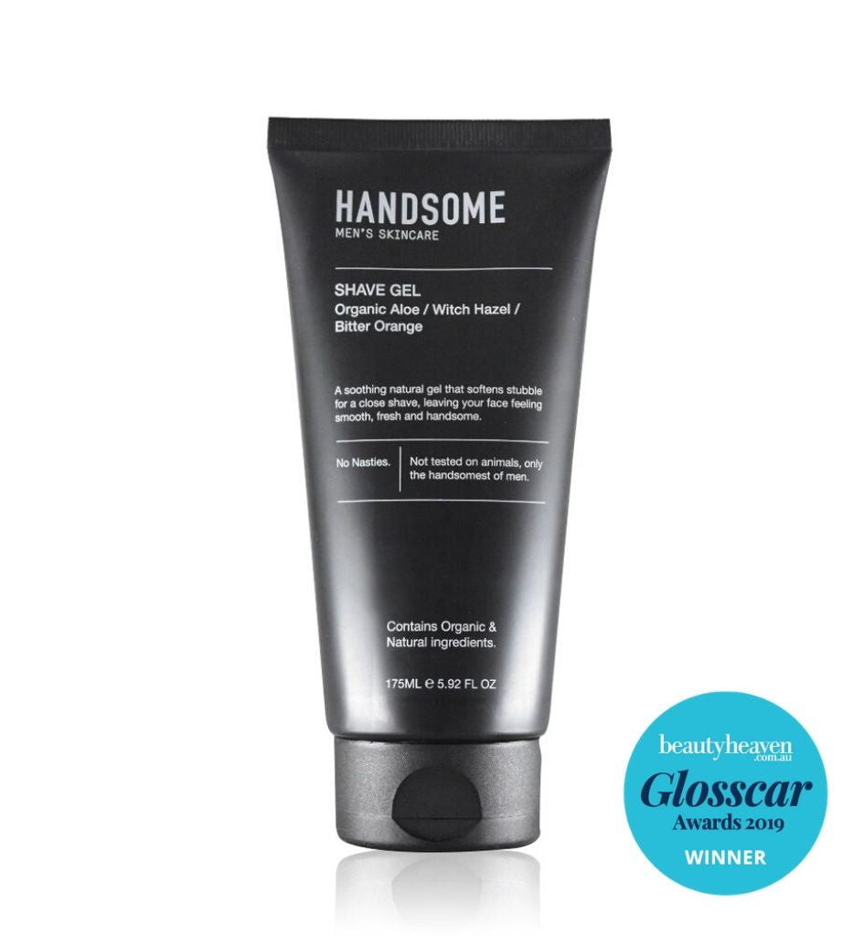 Handsome Men's Skincare Shave Gel 175ml tube, front view