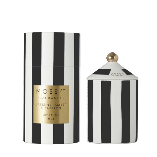 Moss St Jasmine, Amber and Saffron ceramic candle 360g product photo