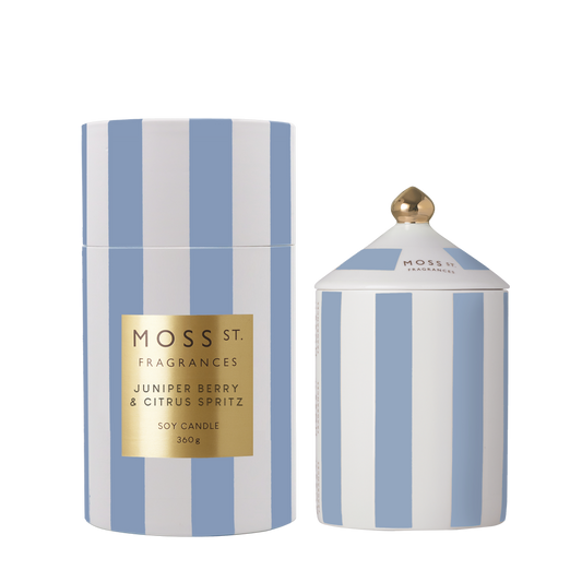 Moss St Juniper Berry and Citrus Spritz ceramic candle 360g product photo