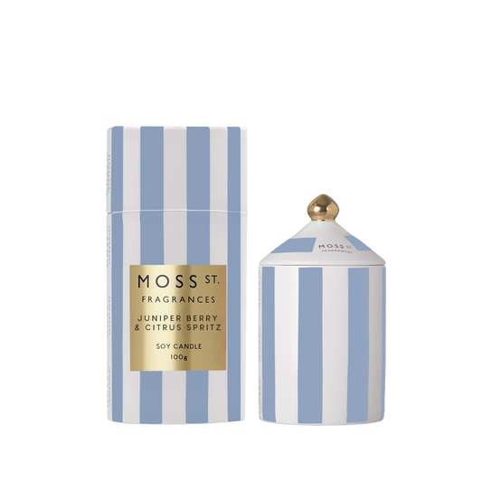 Moss St Juniper Berry and Citrus Spritz ceramic candle 100g product photo