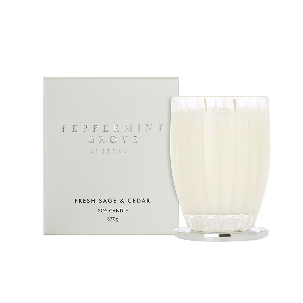 Peppermint Grove Fresh Sage and Cedar candle, product photo