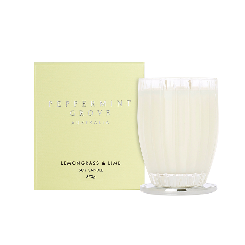Peppermint Grove Lemongrass and Lime soy candle 370g product photo