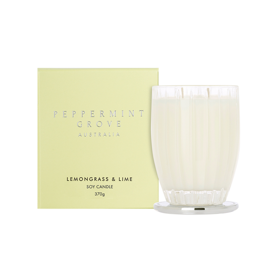 Peppermint Grove Lemongrass and Lime soy candle 370g product photo