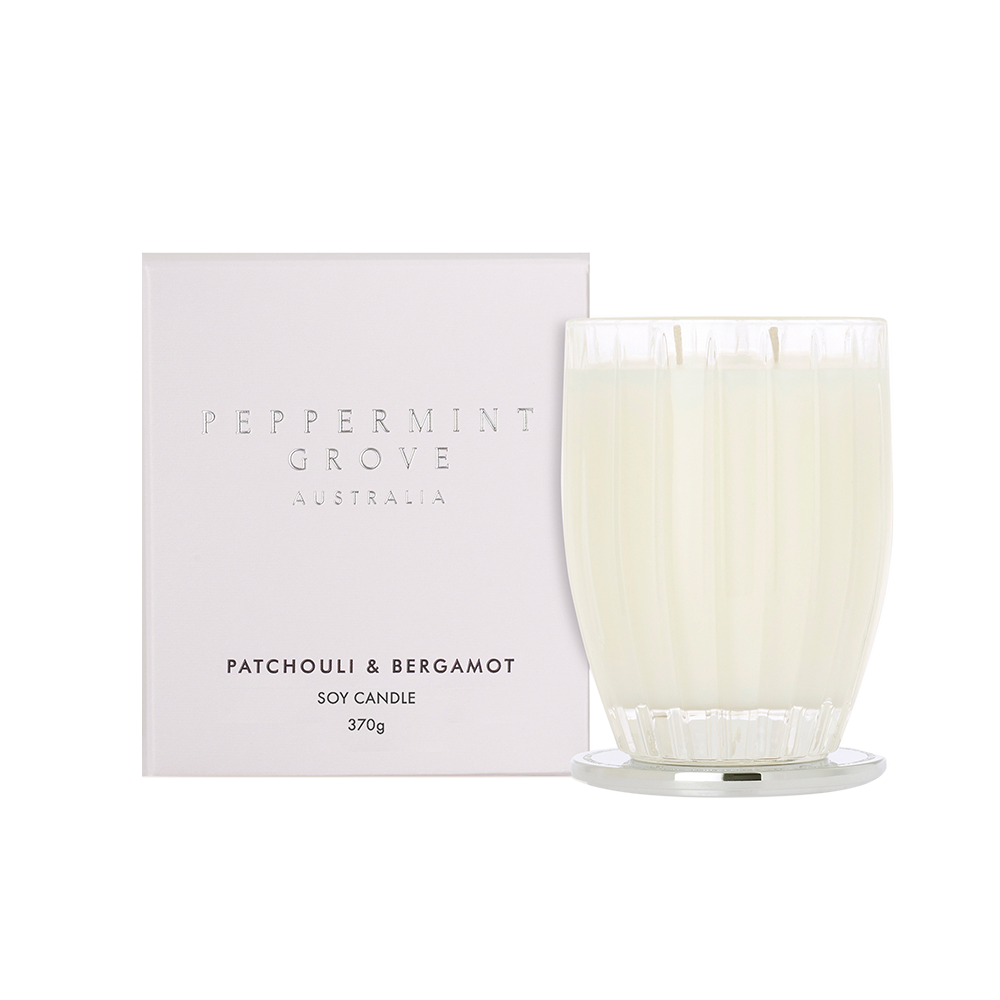 Peppermint Grove Patchouli and Bergamot soy candle 370g product photo