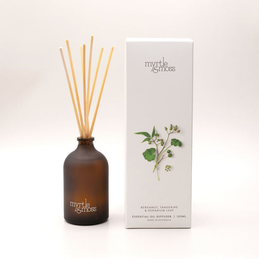Myrtle & Moss Bergamot Rind, Tangerine & Geranium Leaf Essential Oil Diffuser 125ML