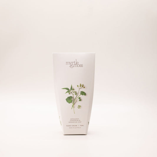 Myrtle & Moss Bergamot Rind, Tangerine & Geranium Leaf Hand Cream 75ml