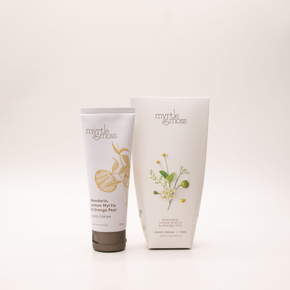 Myrtle & Moss Mandarin, Lemon Myrtle & Orange Peel Hand Cream 75ml box