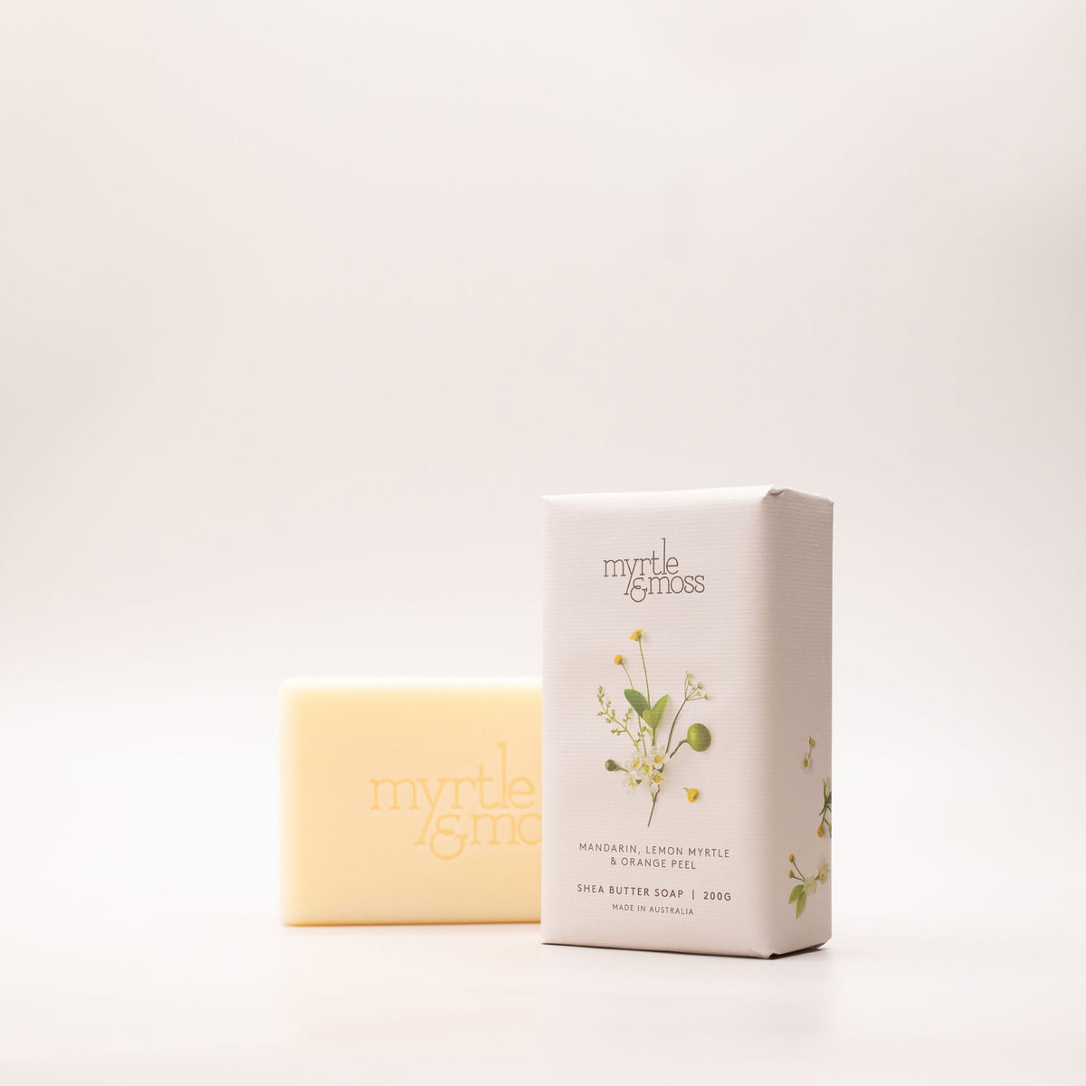 Myrtle & Moss Mandarin, Lemon Myrtle & Orange Peel Shea Butter Soap 200g