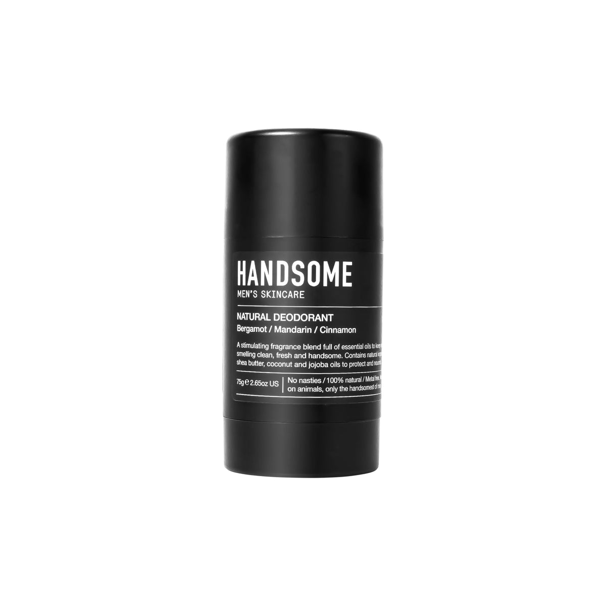 Handsome Men's Skincare Natural Deodorant 75g, packaging detail