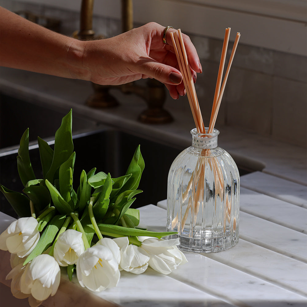 Peppermint Grove Fressia and Berries diffuser, styled photo