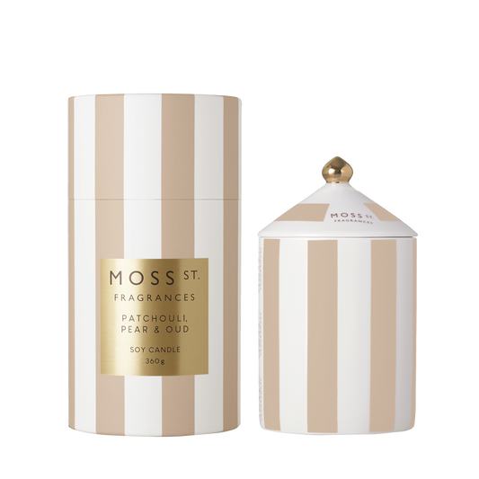 Moss St Patchouli, Pear and Oud ceramic candle 360g product photo