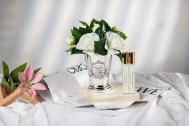 Cote Noire Seven Gardenia Bouquet Metal Vase