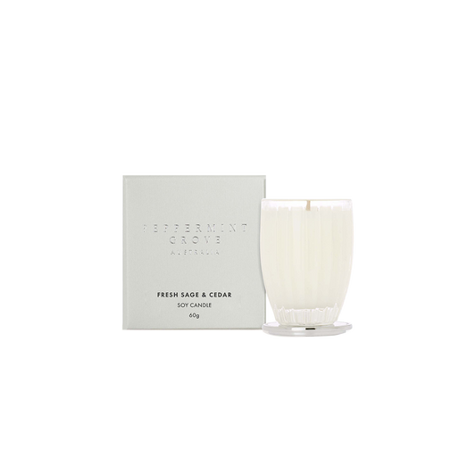 Peppermint Grove Fresh Sage and Cedar soy candle 60g product photo