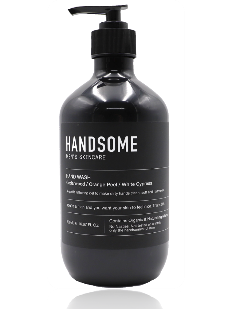 Handsome Men's Skincare body wash bottle, front of pack