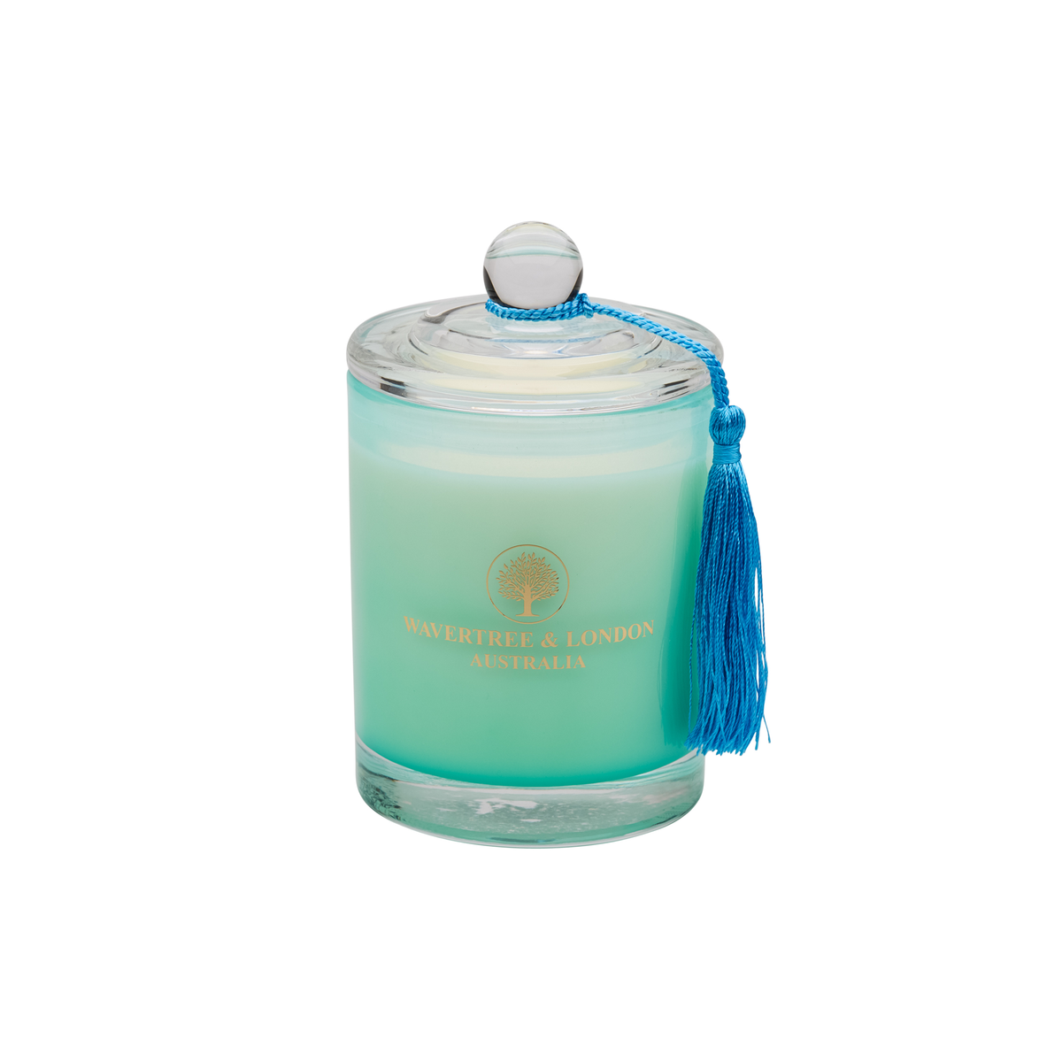 Wavertree and London Prosecco candle, lid off view