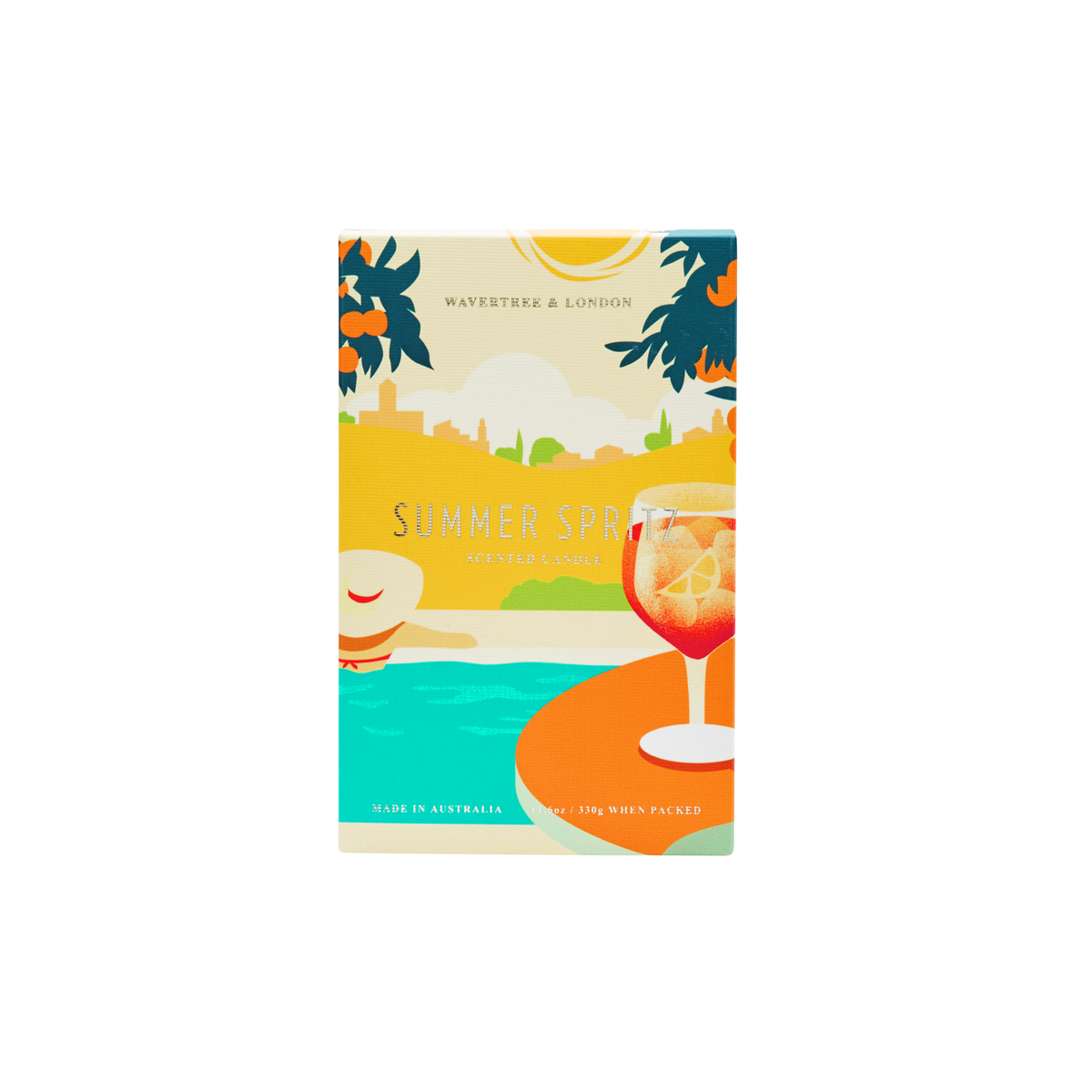 Wavertree and London Summer Spritz candle, lid off view